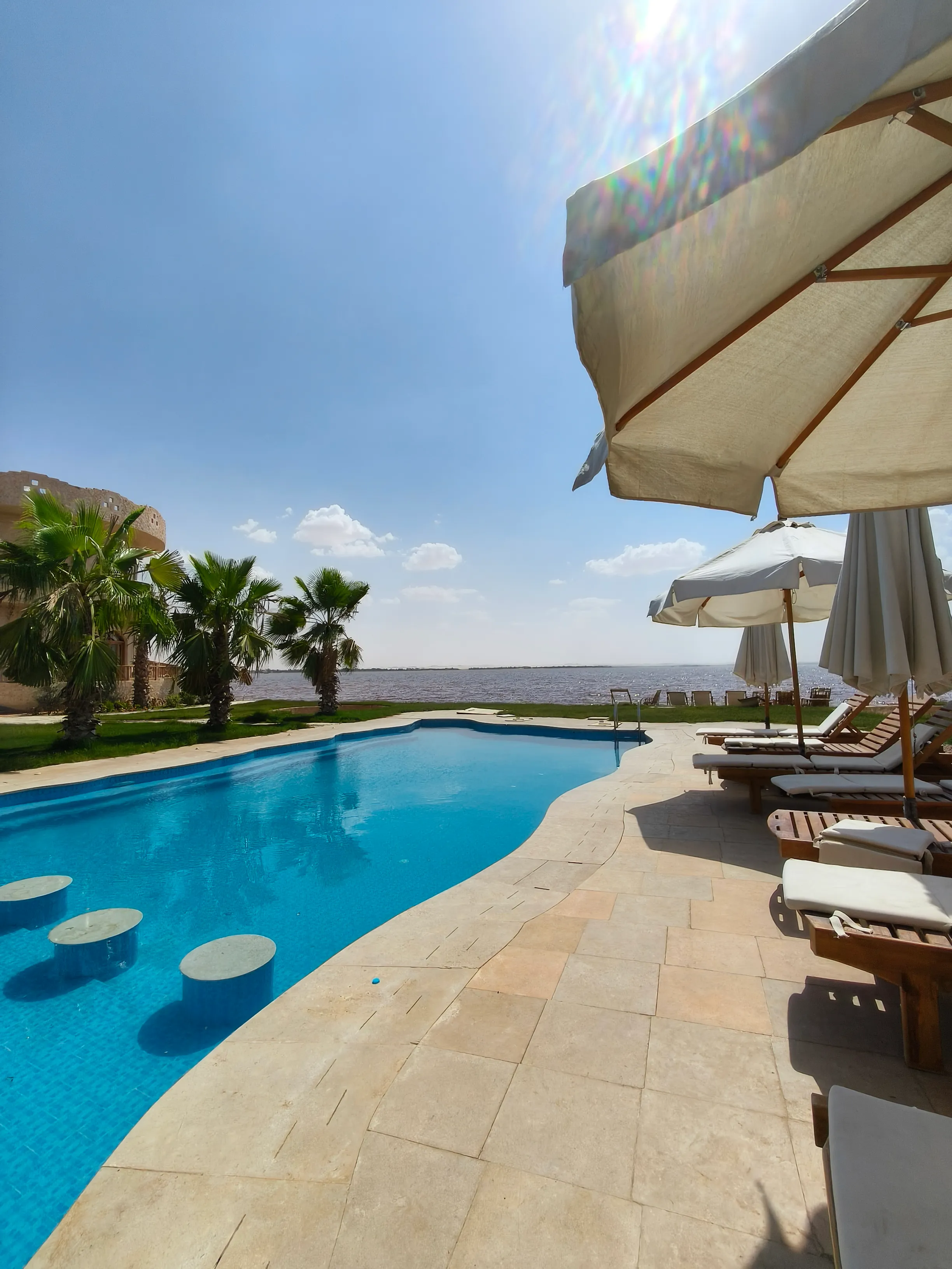Swimming Pool at Breezy Island resort in Siwa Oasis