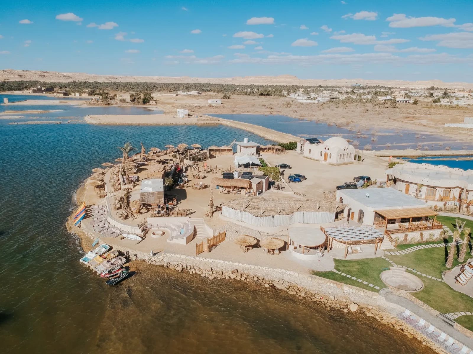 Luxury suite at Breezy Island resort in Siwa Oasis, Egypt — luxury desert accommodation